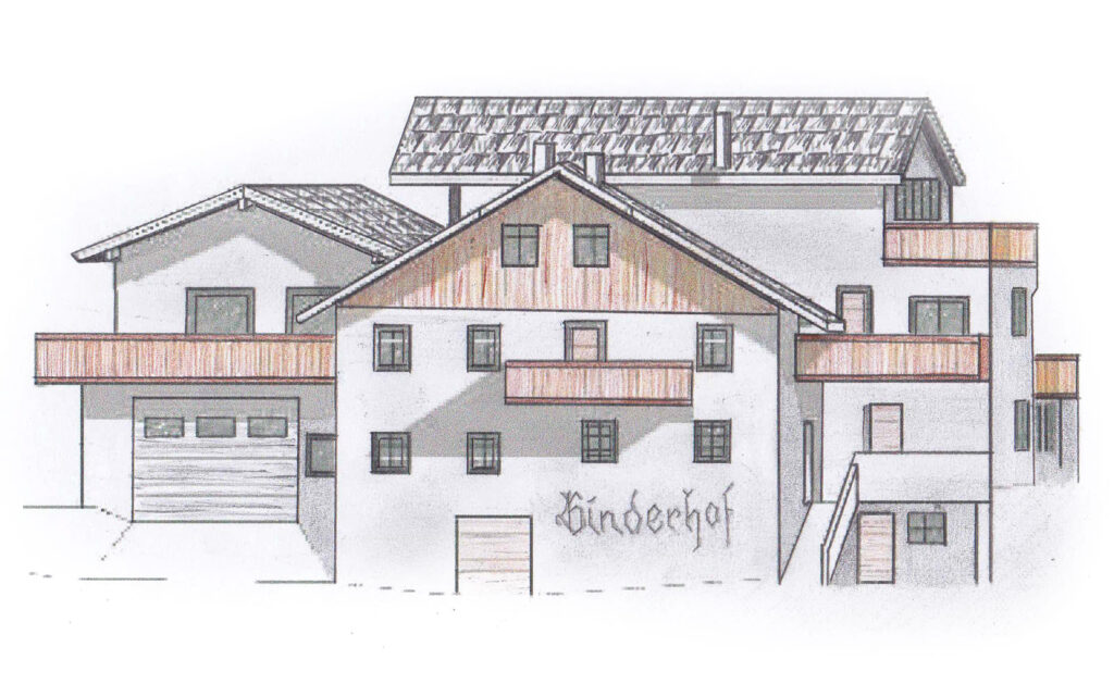 Binderhof Sarns - Außenansicht Skizze